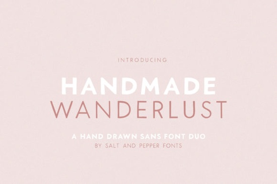 Handmade Wanderlust Duo Font